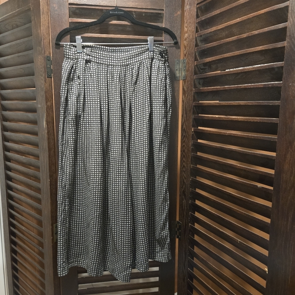 Vintage Black and White Checkered Culottes